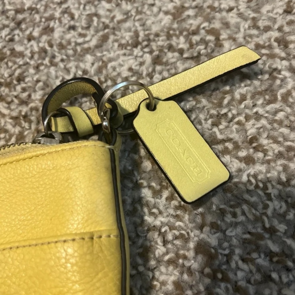 Yellow Leather Crossbody Coach Bag - Picture 7 of 7